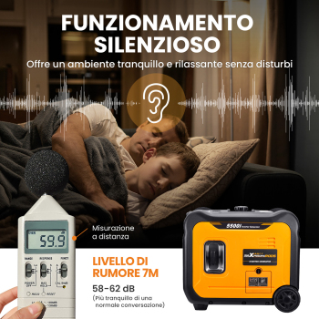 5500-Watt Gas Powered Portable Inverter Generator Generatore ultra leggero super silenzioso portatile Inverter